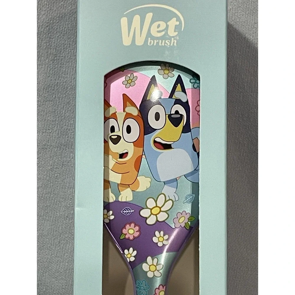 NEW Midi Detangler Hair Brush - Wet Brush x Bluey -‎ Purple w/ Bluey & Bingo